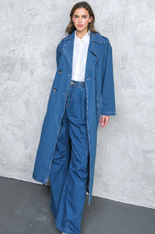 Loretta Denim Trench Coat