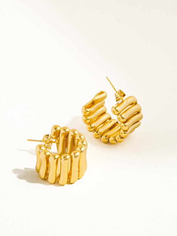 Nyla Modern Loop Earrings