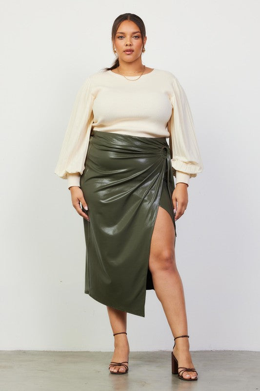 Ring Wrap Skirt - Olive