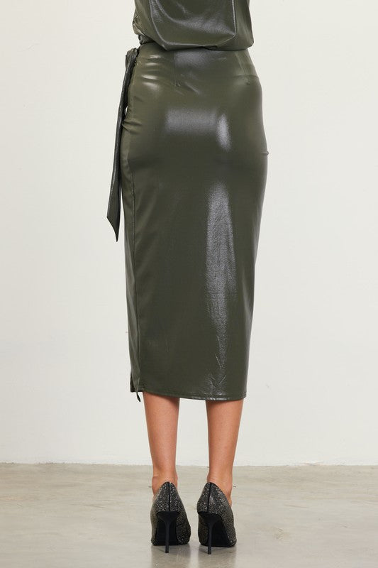 Ring Wrap Skirt - Olive